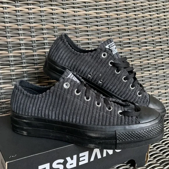 Converse Ctas Lift Platforms OX Black/Black/Black WMNS - Picture 6 of 16